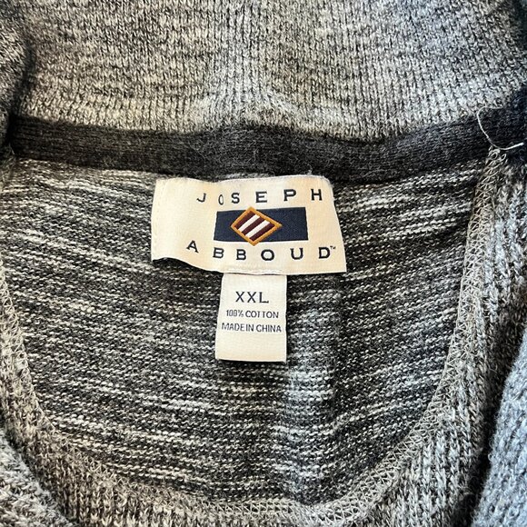 Mens Joseph Abboud Grey Quarter Zip Sweater - XXL - Picture 6 of 6